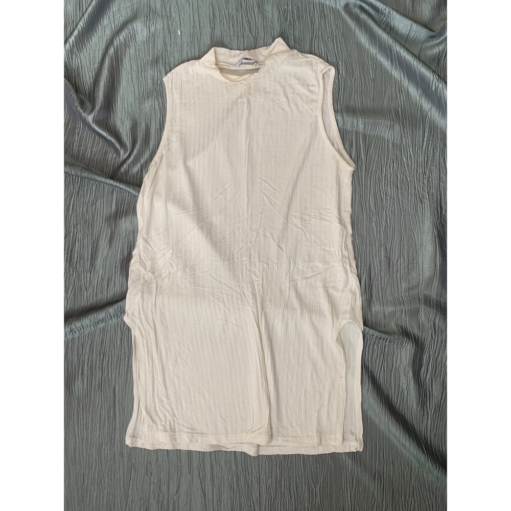 Bar III Mock-Neck Ribbed Tank